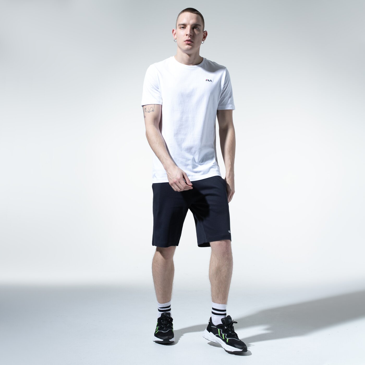 Мъжки къси панталони CHAMPION ШОРТИ BASIC SHORTS 214539bs501 цвят тъмносин