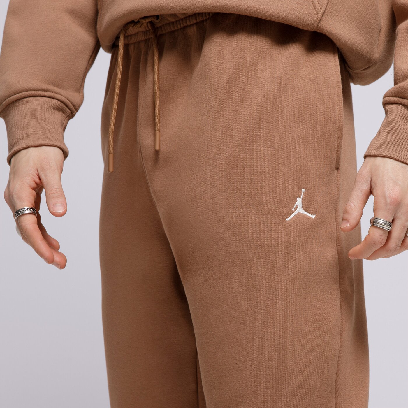 Мъжки панталони JORDAN ПАНТАЛОНИ M J BRKLN FLC PANT fv7277-223 цвят кафяв