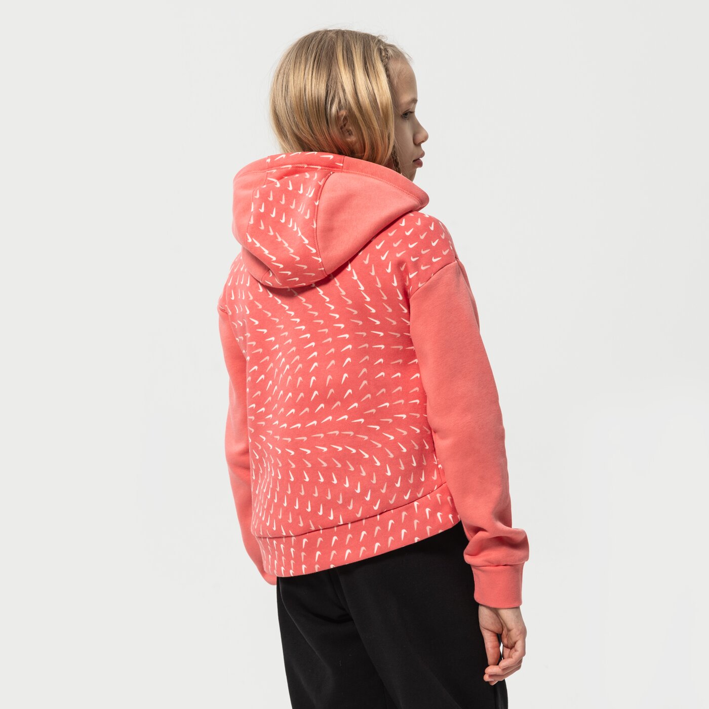 Детски суичър NIKE СУИТЧЪР С КАЧУЛКА G NSW FLC AOP HOODIE GIRL dm8231-603 цвят розов