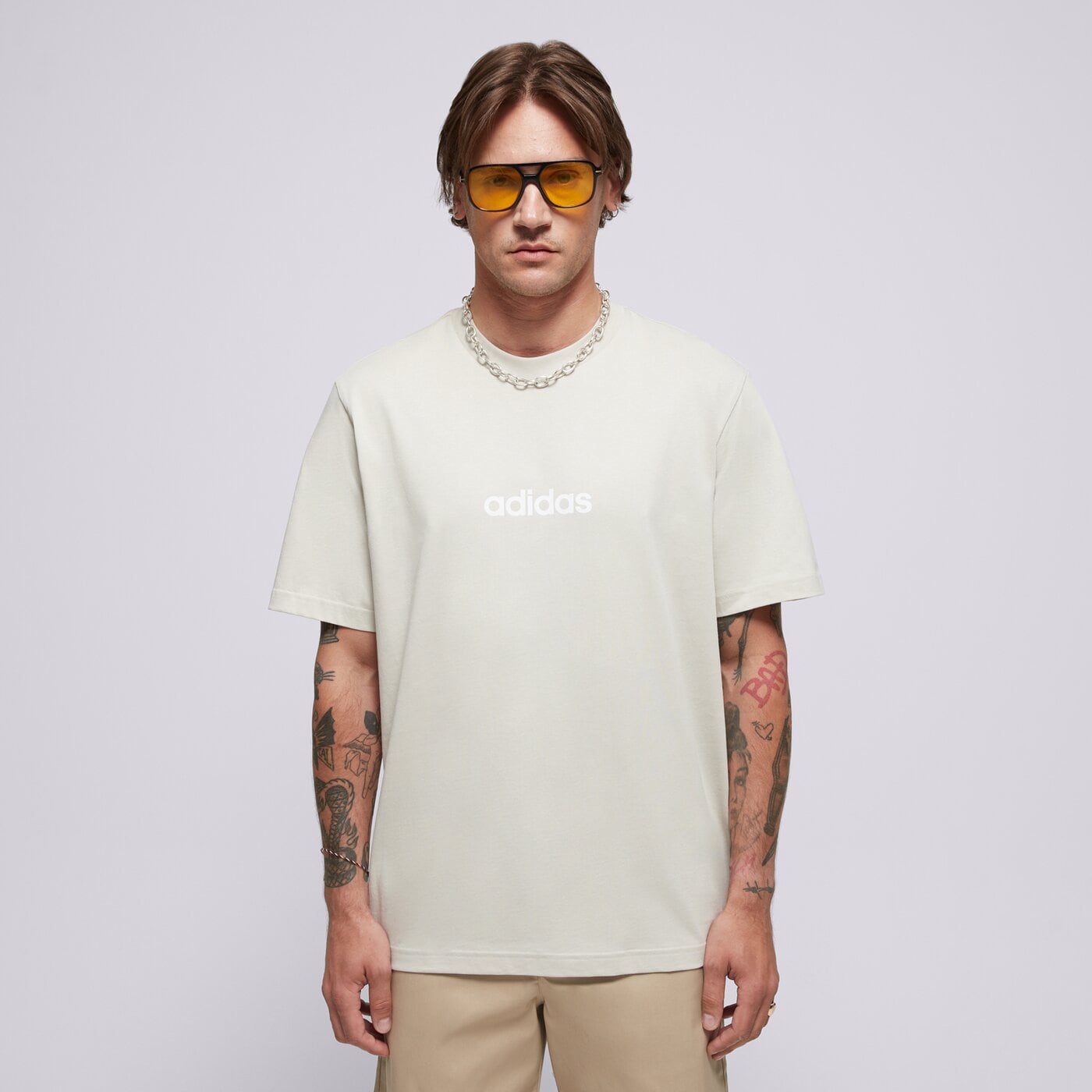 Мъжка тениска ADIDAS ТЕНИСКА M LIN SJ T je9007 цвят бежов