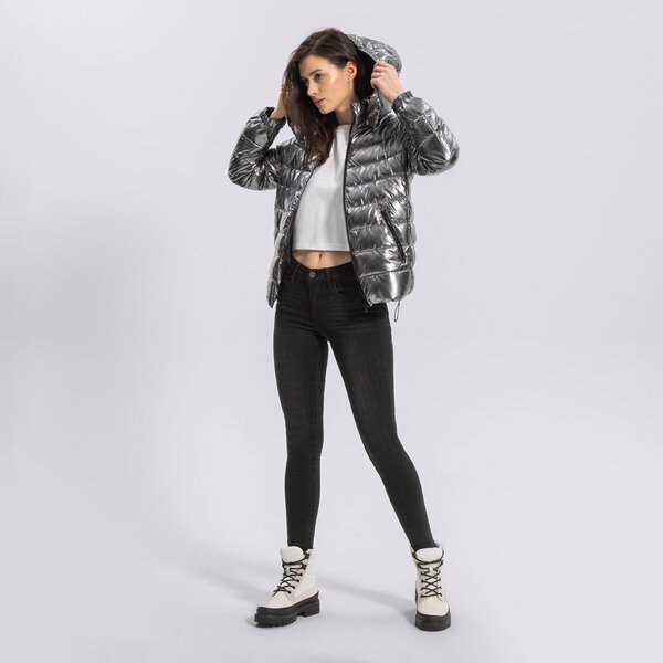 Дамско зимно яке GUESS ЯКЕ FIORENZA JACKET w1bl00web40slvr цвят сребърен