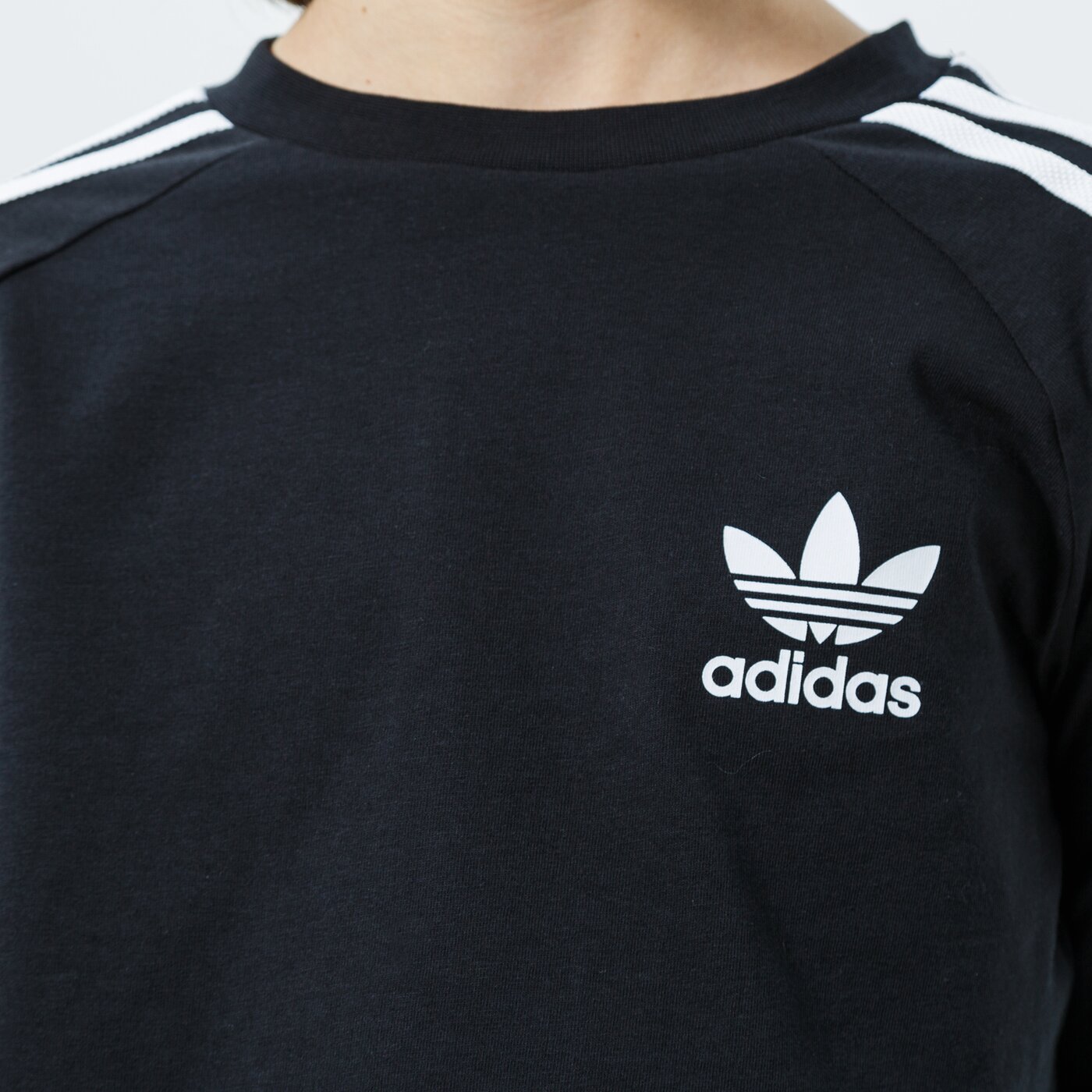 Детска тениска ADIDAS ТЕНИСКА 3STRIPES LS MM fm5656 цвят черен