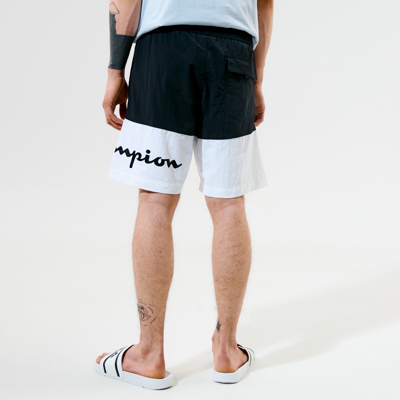 Мъжки къси панталони CHAMPION ШОРТИ BEACHSHORT 216070kk001 цвят черен