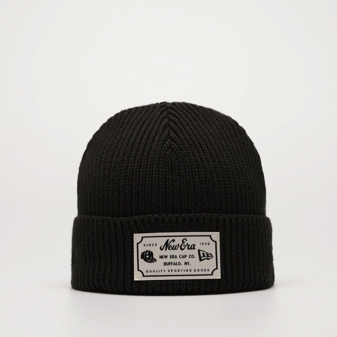 Мъжка зимна шапка NEW ERA ШАПКА NE PATCH BEANIE BLK NEW ERA BLK 60285039 цвят черен