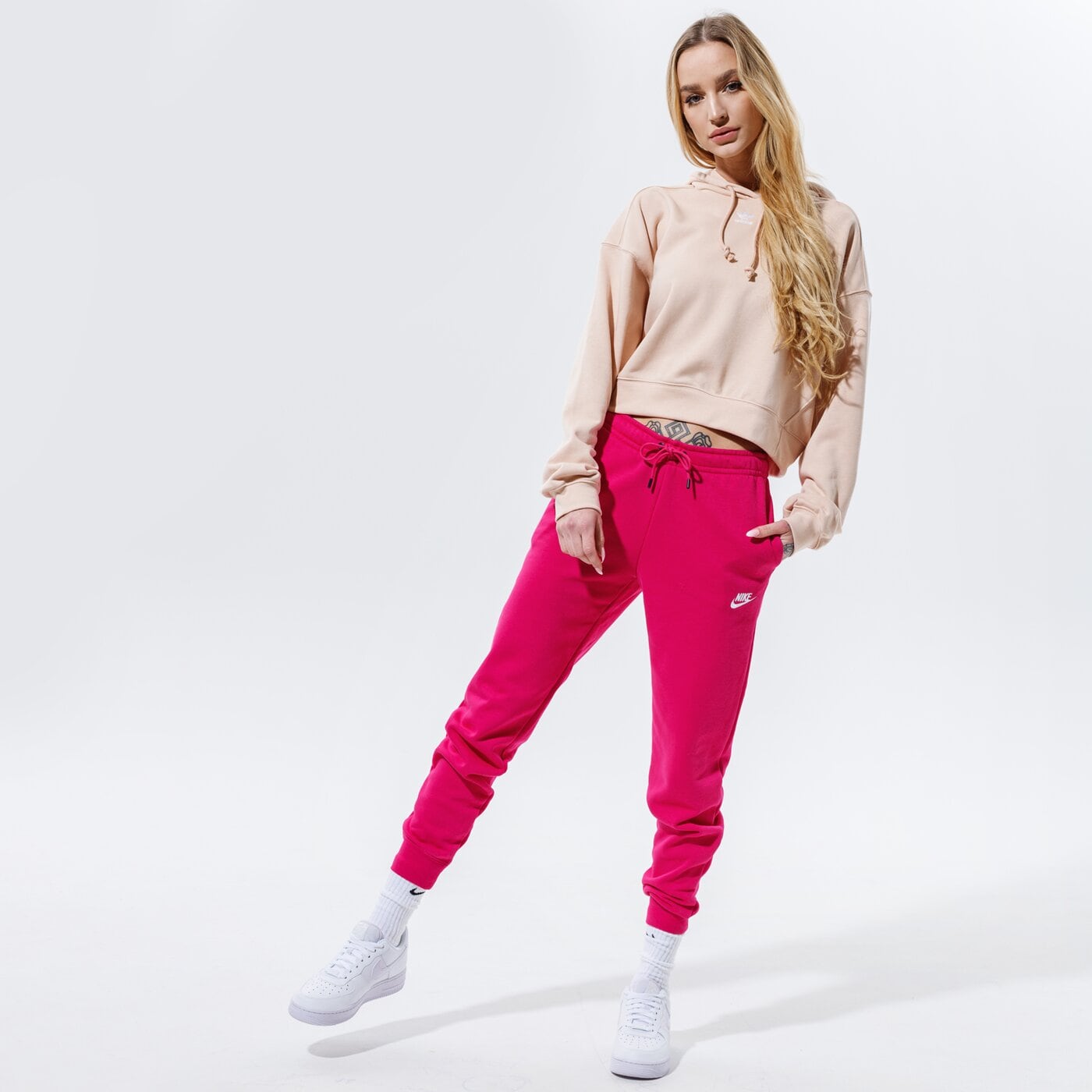 Дамски суичър ADIDAS СУИТЧЪР С КАЧУЛКА HOODIE h45582 цвят розов