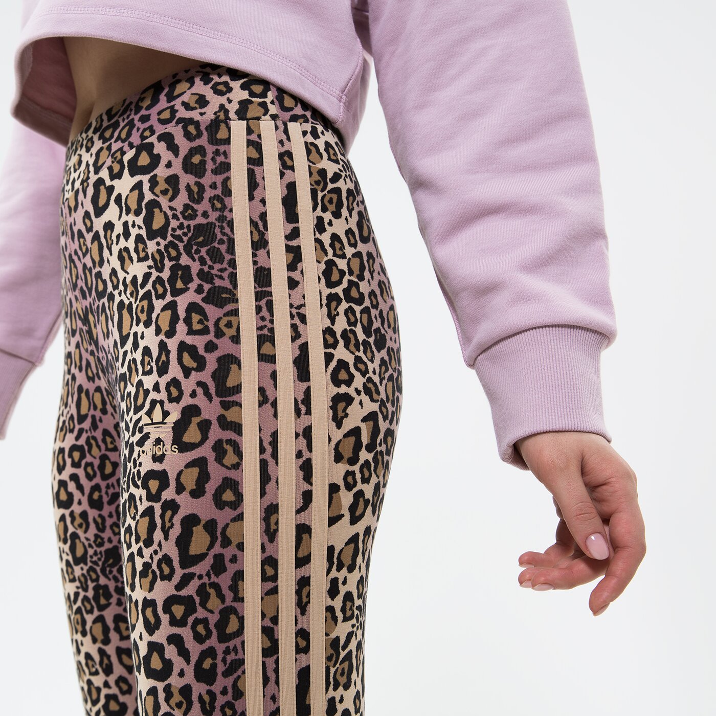 Дамски панталони ADIDAS КЛИН 7/8 КЛИН hk5191 цвят кафяв