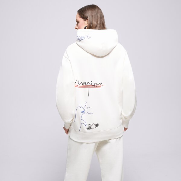 Дамски суичър CHAMPION СУИТЧЪР С КАЧУЛКА HOODED SWEATSHIRT 116274ww036 цвят бял