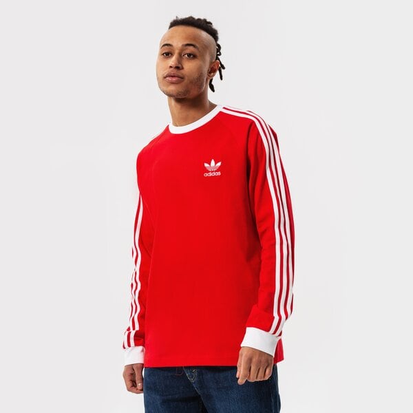 Мъжка тениска ADIDAS ТЕНИСКА 3-STRIPES LS T he9532 цвят червен