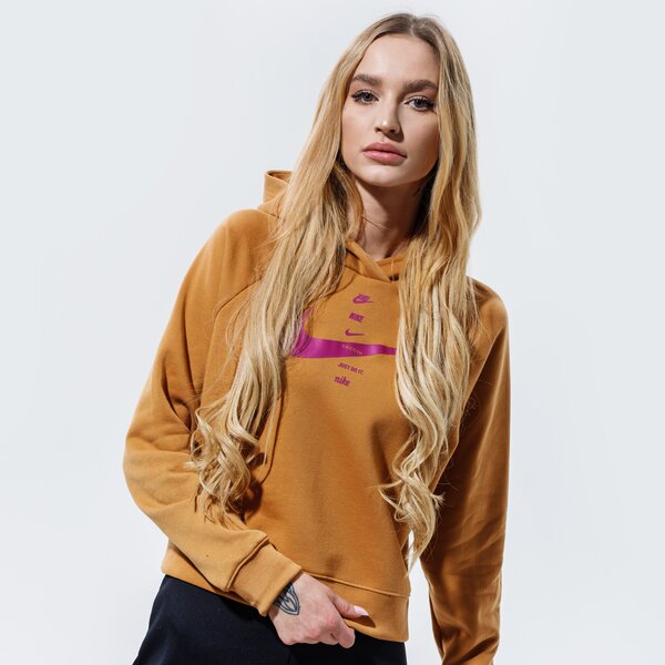 Дамски суичър NIKE СУИТЧЪР С КАЧУЛКА SPORTSWEAR SWOOSH cu5676-201 цвят бежов