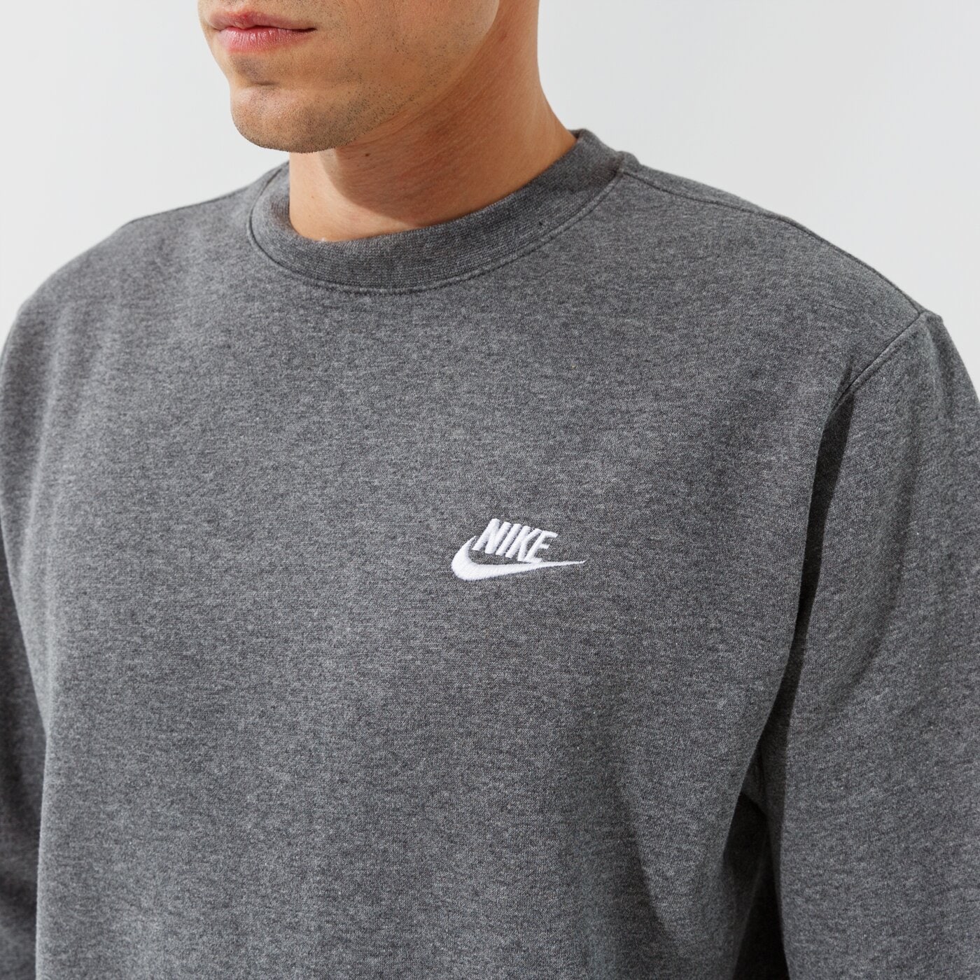 Мъжки суичър NIKE СУИТЧЪР SPORTSWEAR CLUB FLEECE bv2662-071 цвят сив