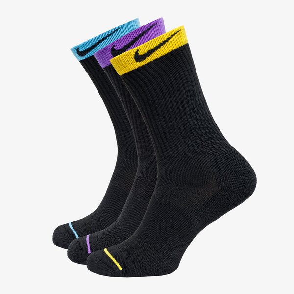 Дамски чорапи NIKE ЧОРАПИ U NK CREW 3PR HEMTAPE da5043-010 цвят черен