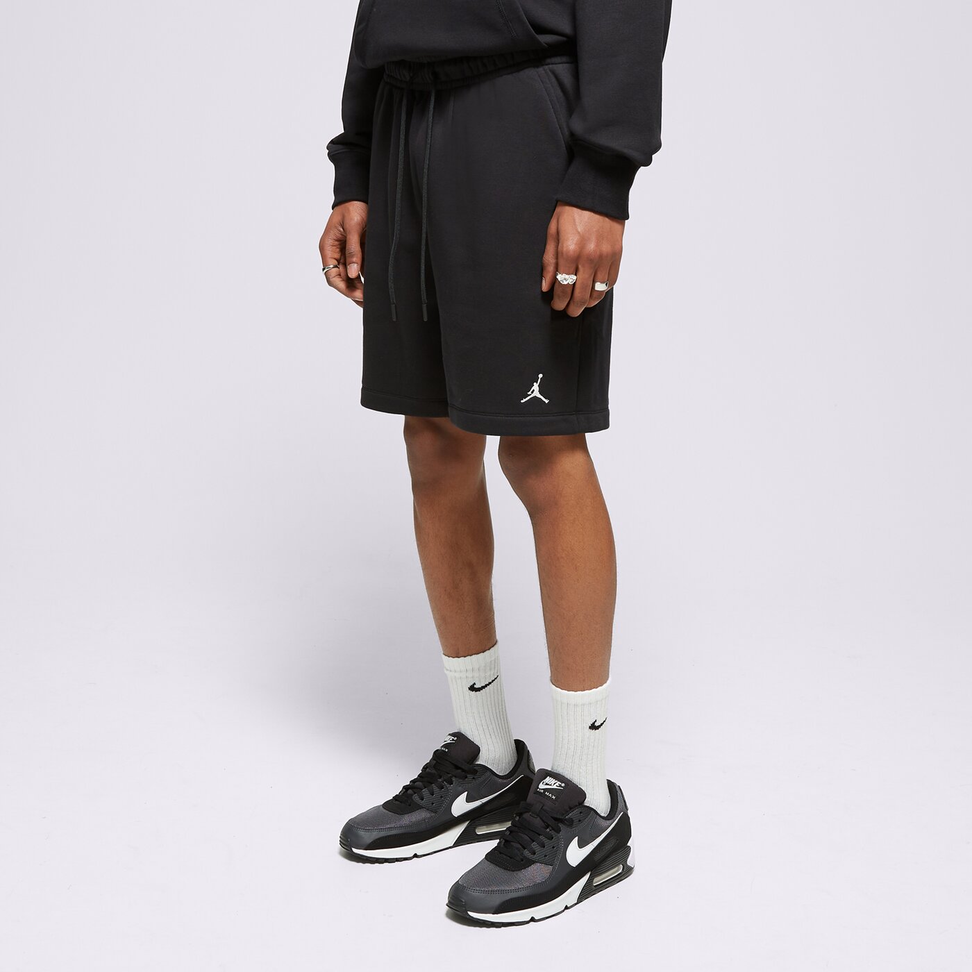 Мъжки къси панталони ШОРТИ M JORDAN ESS FLC SHORT fj7782-010 цвят черен