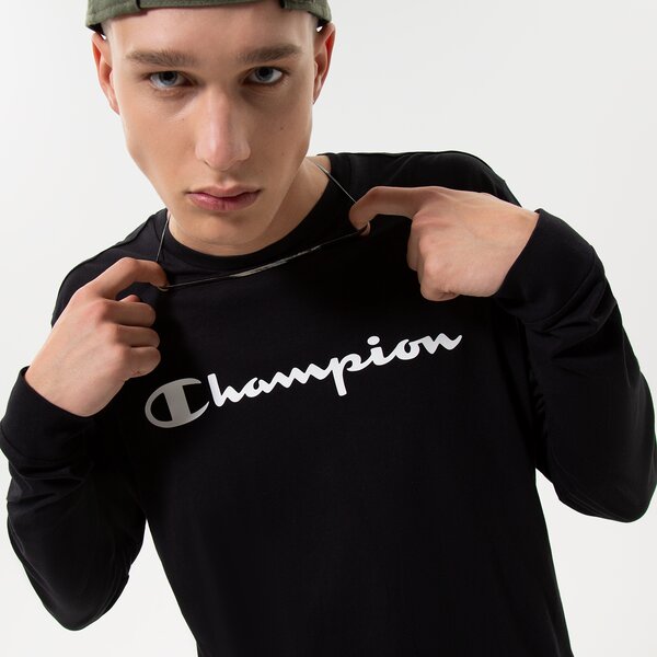 Мъжка тениска CHAMPION ТЕНИСКА CREWNECK LONG SLEEVE ТЕНИСКА 218285kk001 цвят черен