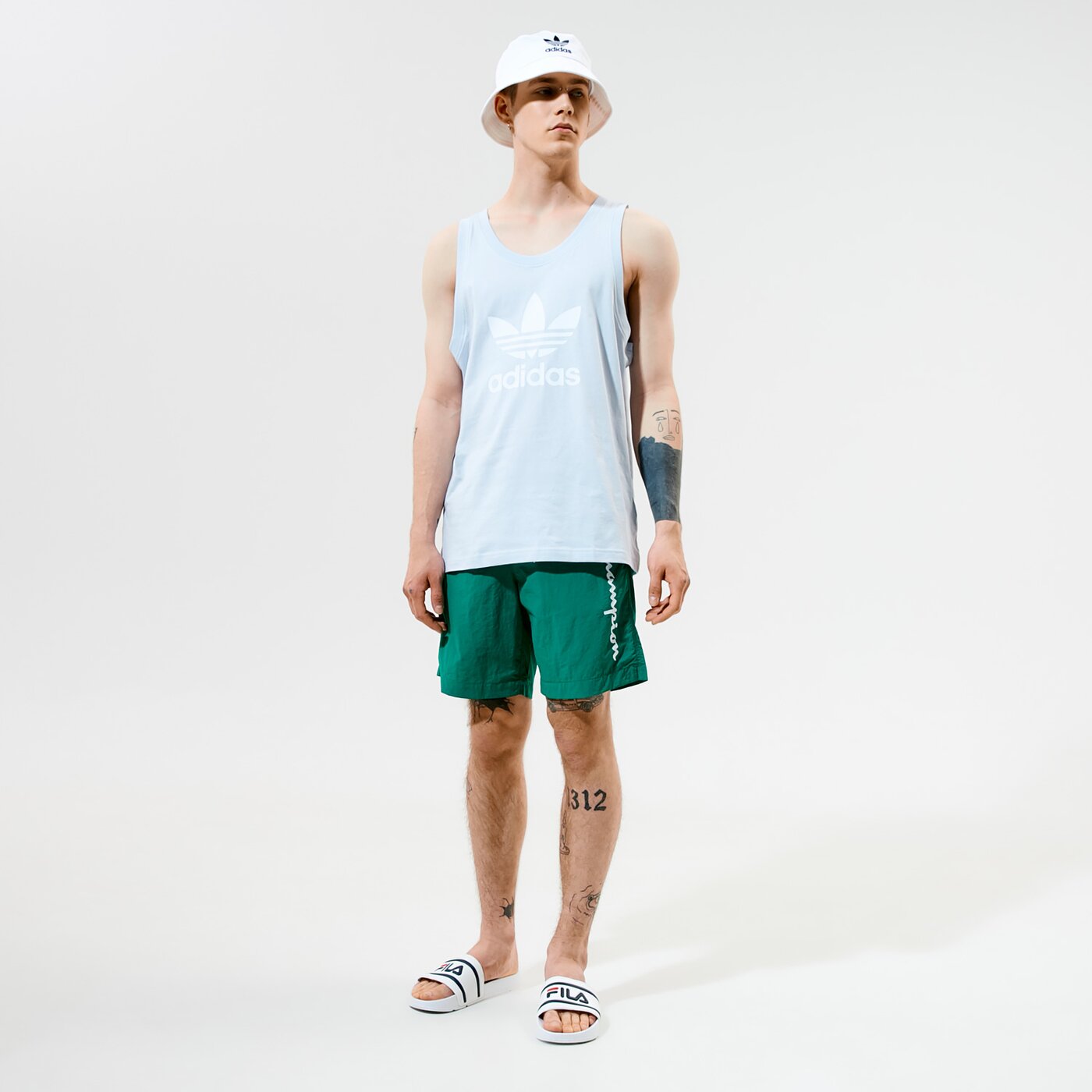 Мъжки къси панталони CHAMPION ШОРТИ BEACHSHORT 216068gs040 цвят зелен