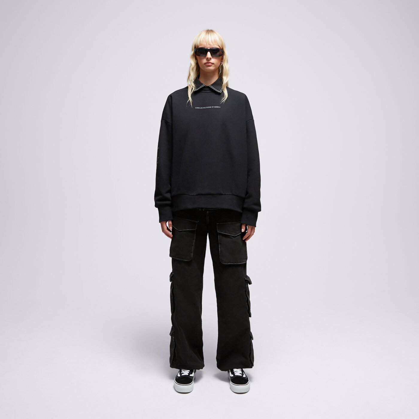 Мъжки суичър S.NOW JOB SIZEER CREWNECK “I DON'T KNOW” BLACK si123blu51001 цвят черен