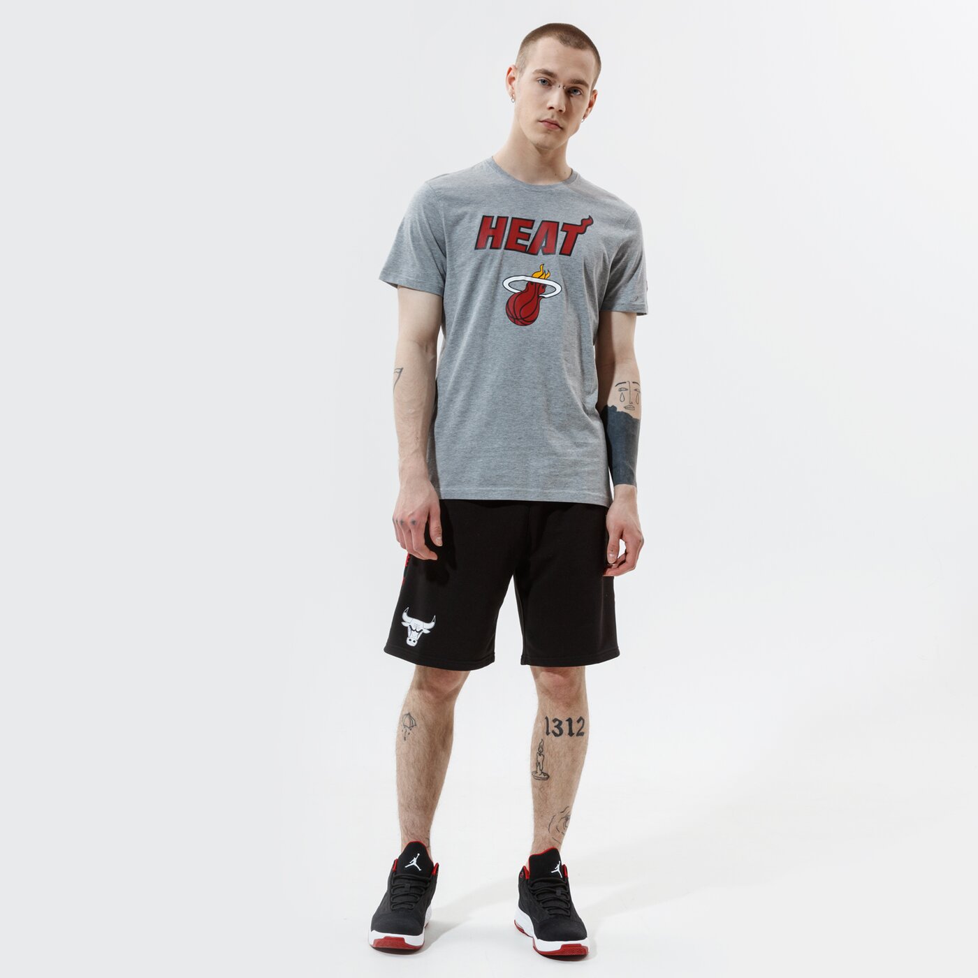 Мъжки къси панталони NEW ERA ШОРТИ NBA PRINT PANEL BULLS 12720122 цвят черен