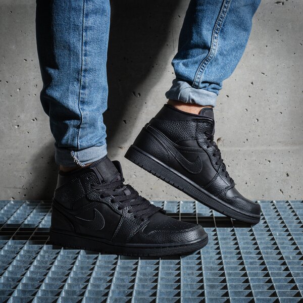 Мъжки маратонки JORDAN AIR 1 MID  554724-091 цвят черен