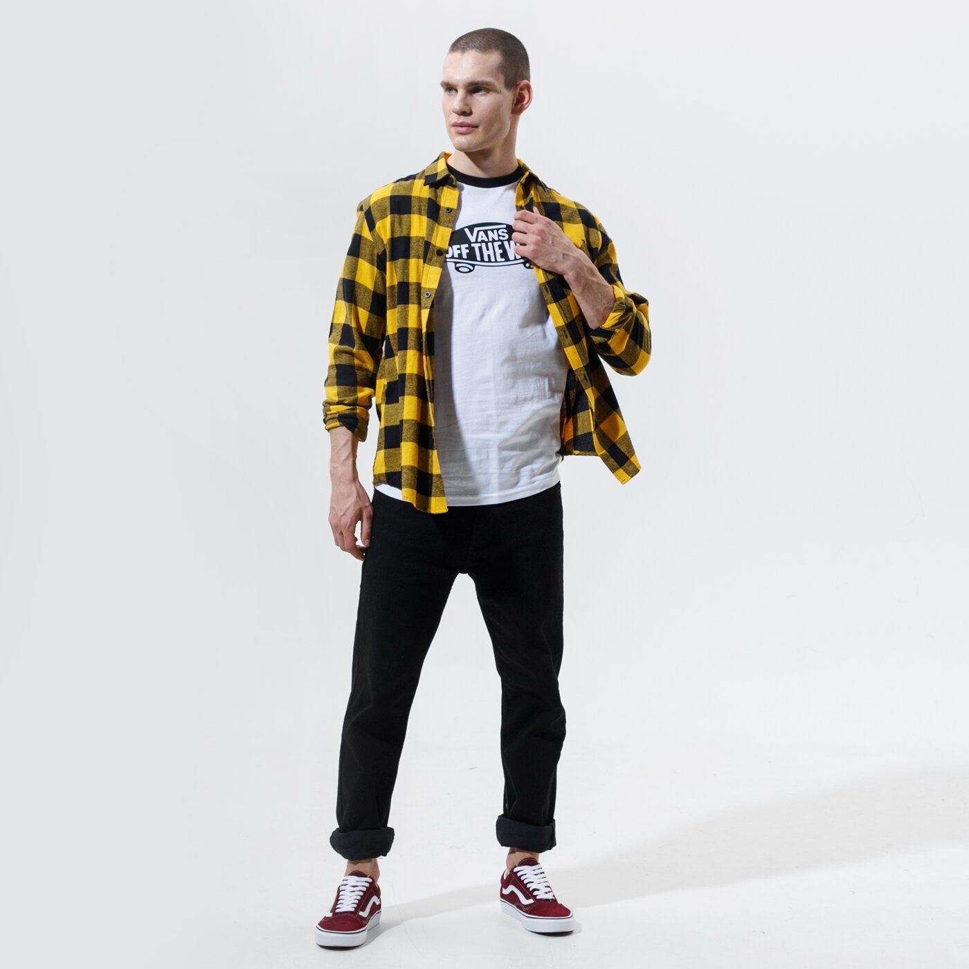 Мъжка тениска VANS ТЕНИСКА MN OTW RAGLAN WHITE/BLACK vn000xxmyb21 цвят бял