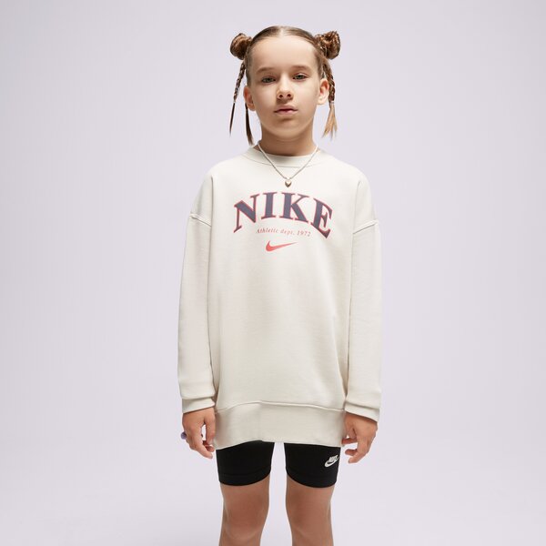 Детски суичър NIKE СУИТЧЪР G NSW OOS TREND CREW PRNT fj5286-104 цвят сив