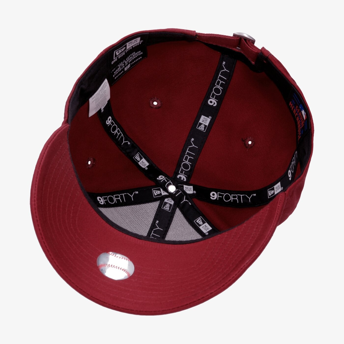 Мъжка шапка с козирка NEW ERA ШАПКА LEAGUE ESSENTIAL 9FORTY NYY PURPLE NEW YORK YA 80636012 цвят бордо