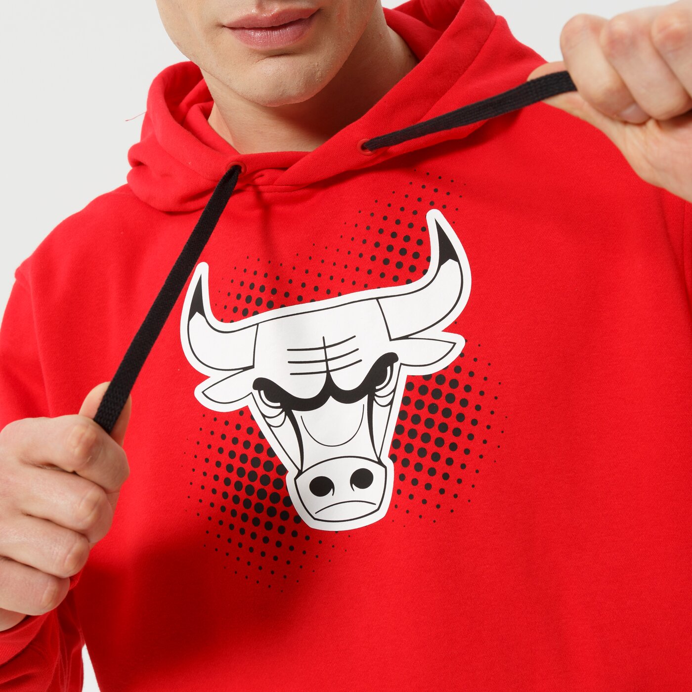 Мъжки суичър NIKE СУИТЧЪР С КАЧУЛКА CHI M NK FLC PO ESSNTL FTPK NBA dh9294-657 цвят червен