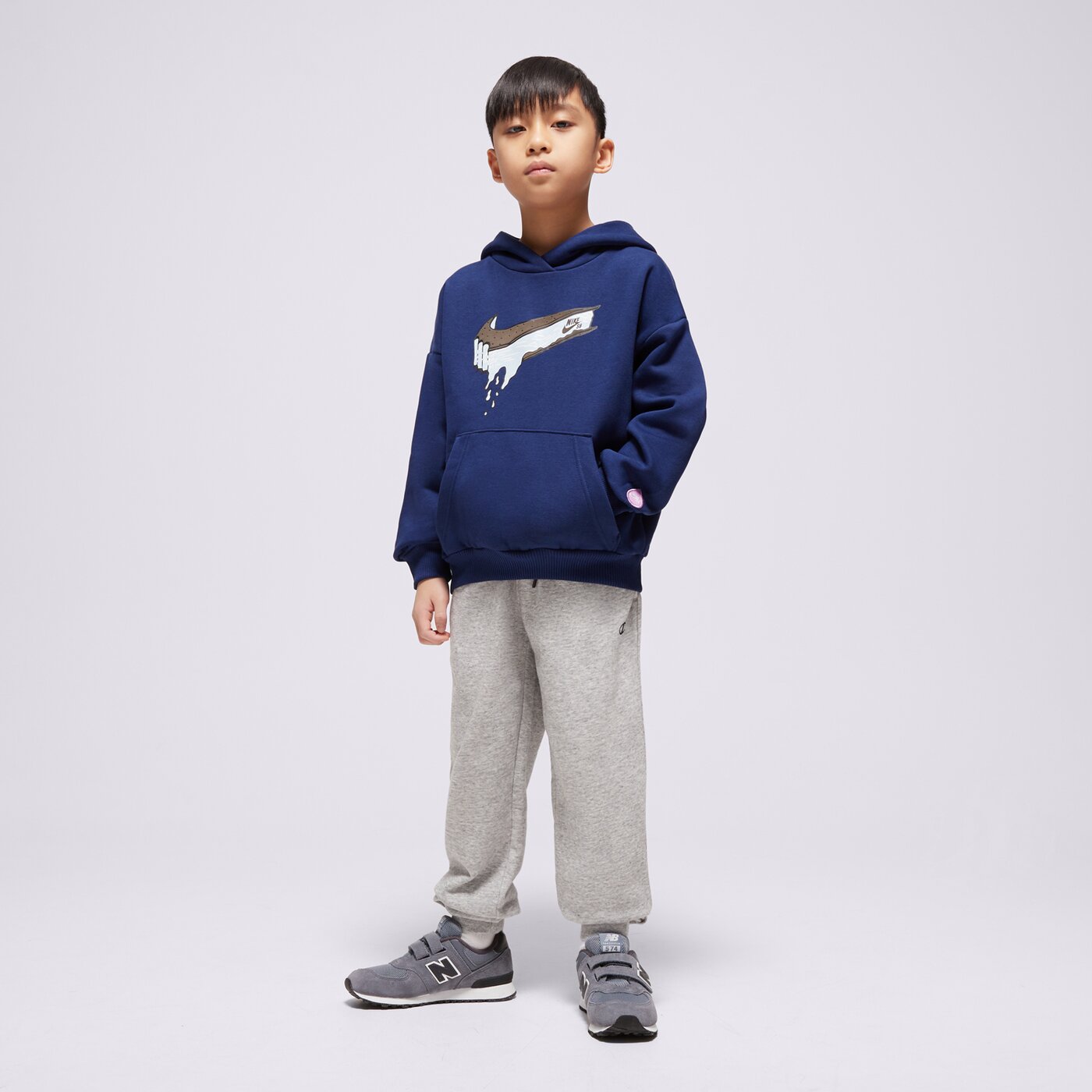 Детски суичър NIKE СУИТЧЪР С КАЧУЛКА K NIKE SB FLC HOODIE BOY hf8801-492 цвят тъмносин