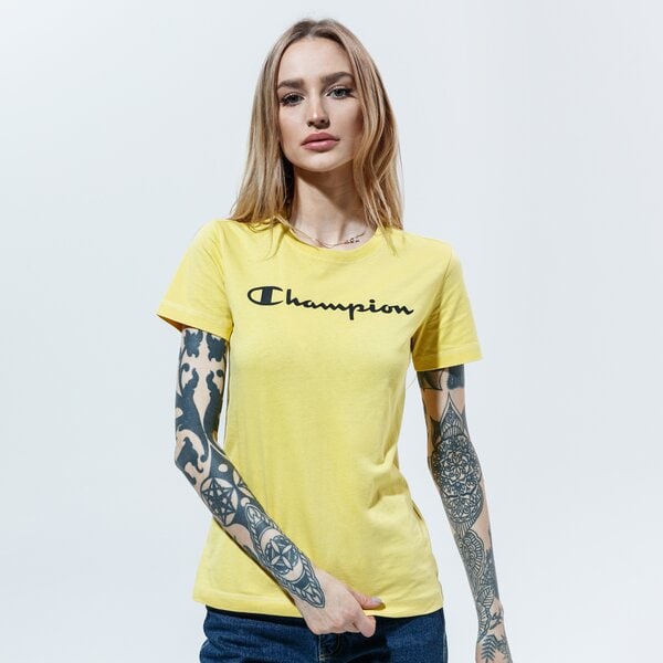 Дамска тениска CHAMPION ТЕНИСКА CREWNECK ТЕНИСКА 113223ys087 цвят жълт