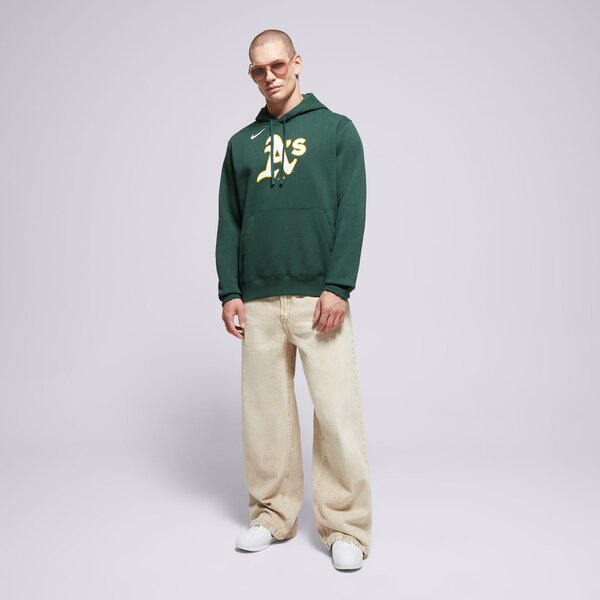 Мъжки суичър NIKE СУИТЧЪР С КАЧУЛКА MLB LOGO CLUB FLEECE HOOD OAKLAND ATH nkdk-3ey-fz-ckx цвят зелен