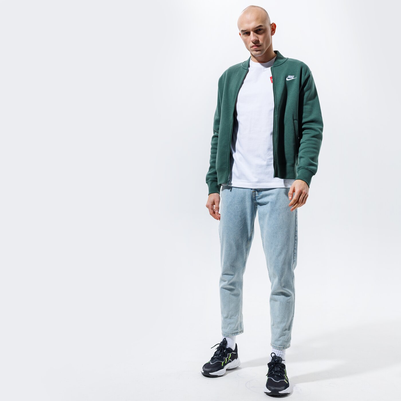 Мъжки суичър NIKE СУИТЧЪР СЪС ЗАКОПЧАВАНЕ   SPORTSWEAR CLUB FLEECE bv2686-337 цвят каки