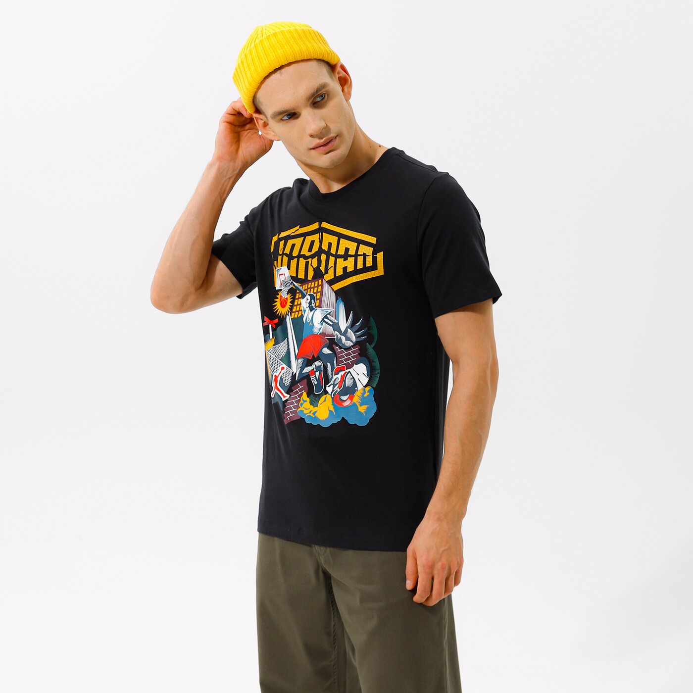 Мъжка тениска JORDAN ТЕНИСКА M J SPRT DNA SS GFX CREW dc9783-010 цвят черен