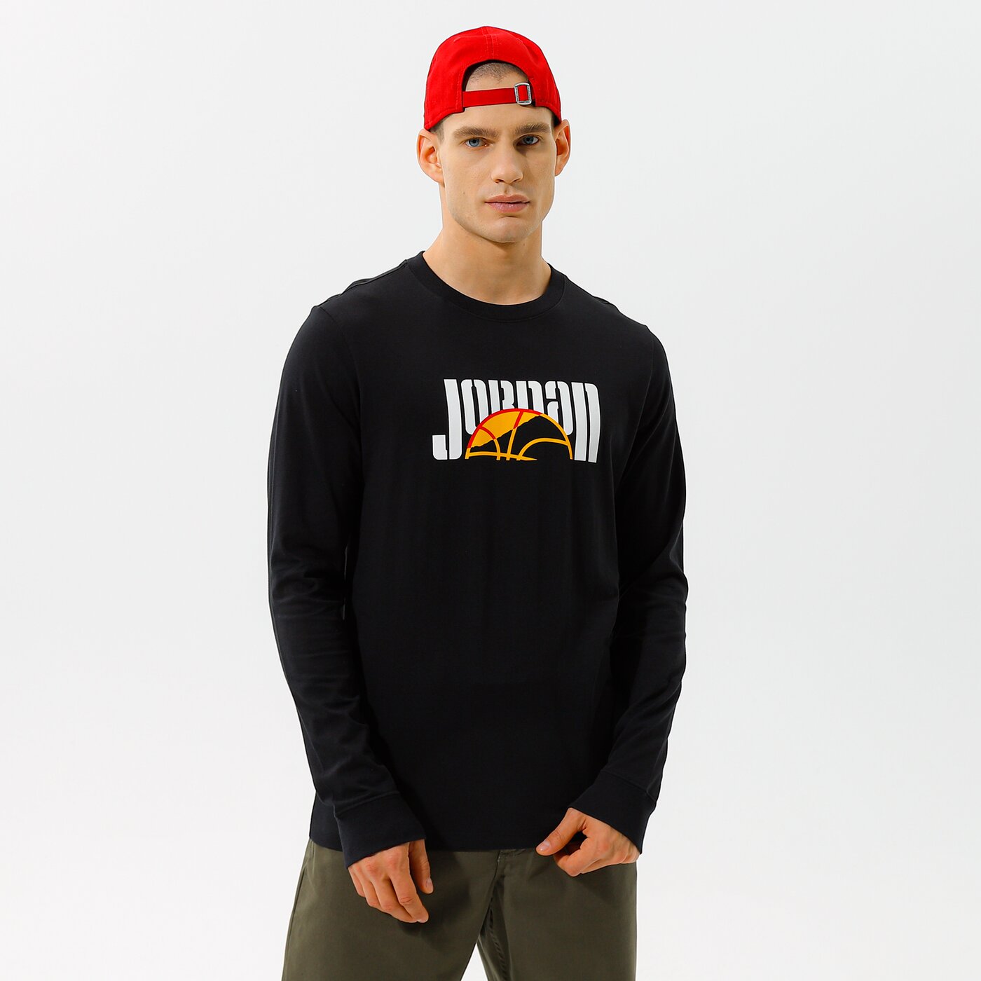 Мъжка тениска JORADAN ТЕНИСКА M J SPRT DNA LS CREW dc9771-010 цвят черен