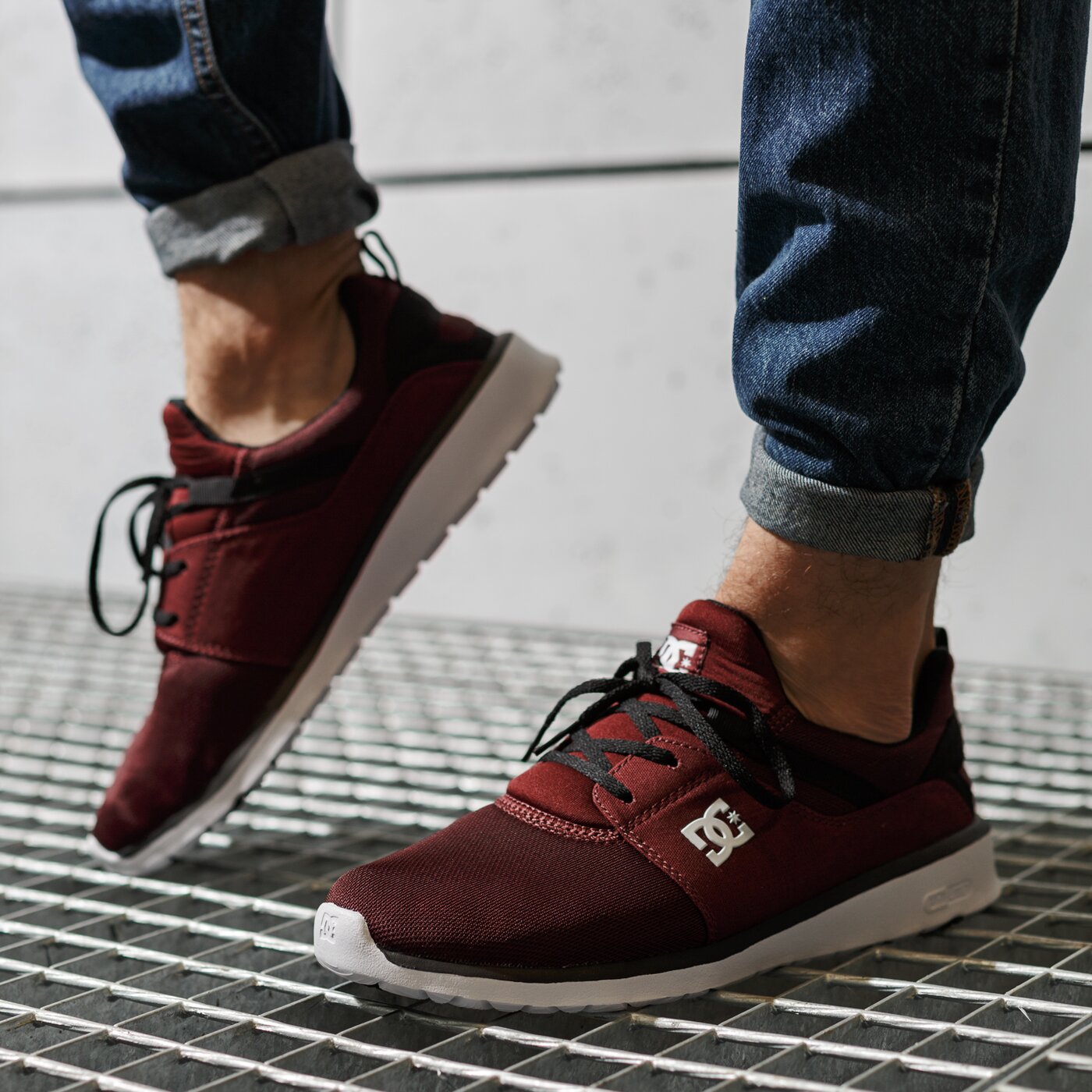 Мъжки маратонки DC HEATHROW adys700071crn цвят бордо