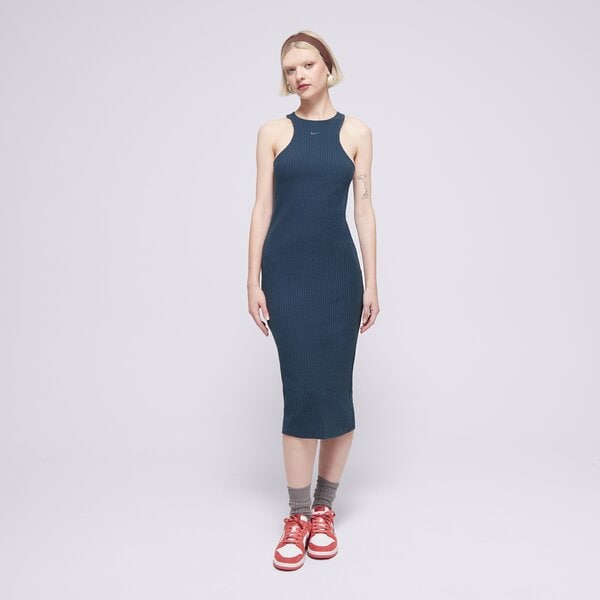 Дамски NIKE РОКЛЯ W NSW NK CHLL KNT RIB MIDI DRS fn3679-478 цвят тъмносин