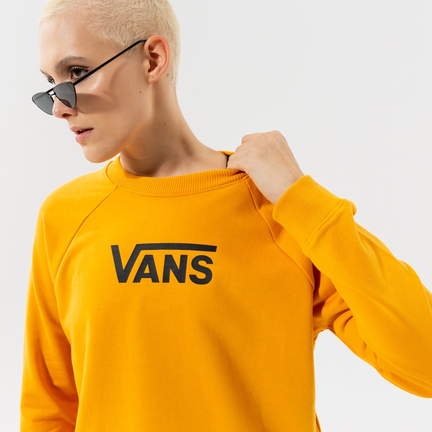 Дамски суичър VANS СУИТЧЪР FLYING V FT BOXY CREW vn0a47thlsv1 цвят жълт
