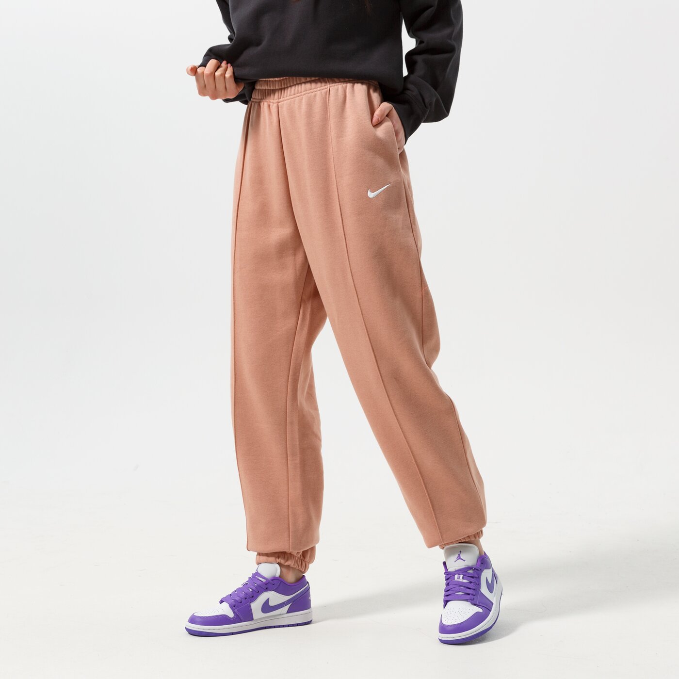 Nike ПАНТАЛОНИ W Nsw Essntl Clctn Flc Pant Dq5098 609 Дамски Цвят розов