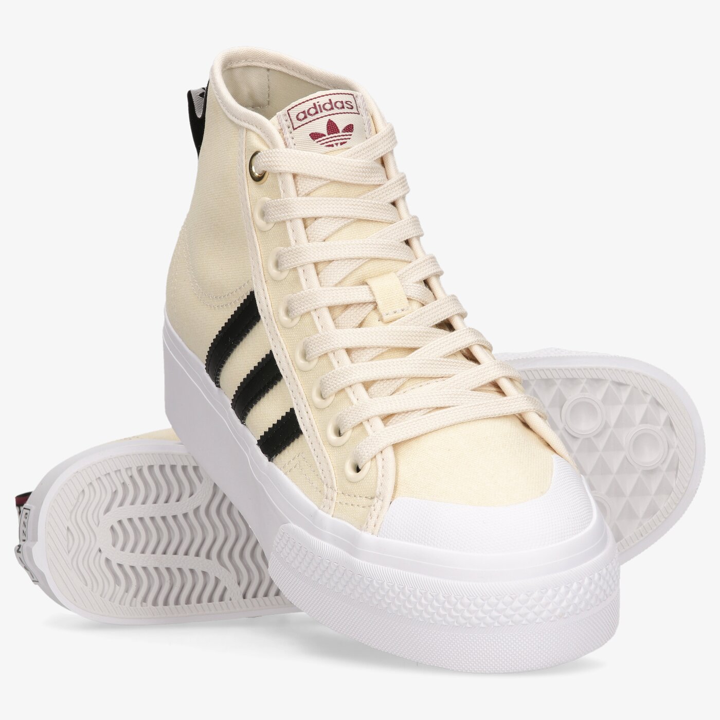 Дамски маратонки ADIDAS NIZZA PLATFORM MID W h00641 цвят бежов