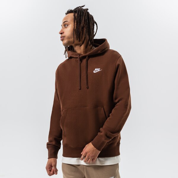 Мъжки суичър NIKE СУИТЧЪР С КАЧУЛКА M NSW CLUB HOODIE PO BB bv2654-259 цвят кафяв