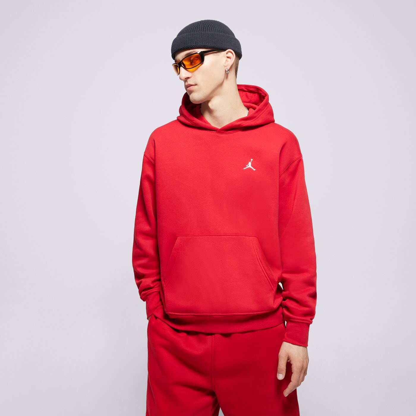 Мъжки суичър JORDAN СУИТЧЪР С КАЧУЛКА M J BRKLN FLC PO fv7281-687 цвят червен