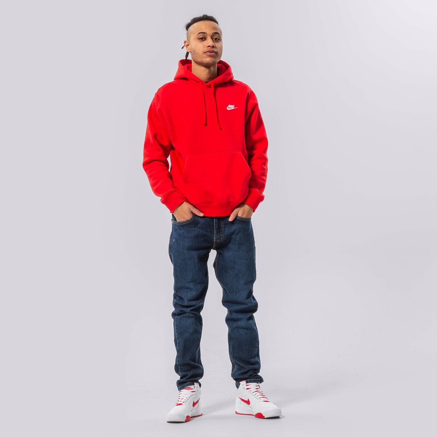 Мъжки суичър NIKE СУИТЧЪР С КАЧУЛКА SPORTSWEAR CLUB FLEECE bv2654-657 цвят червен