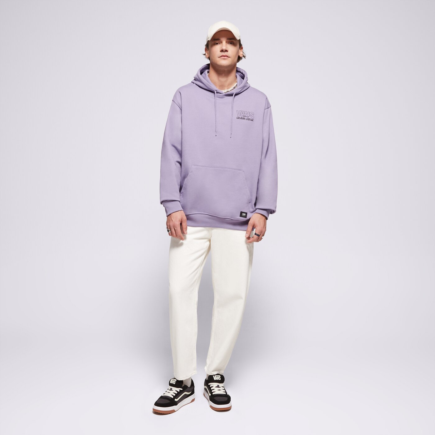 Мъжки суичър VANS СУИТЧЪР С КАЧУЛКА SHOP FRONT PULLOVER vn000nhr6ph цвят виолетов