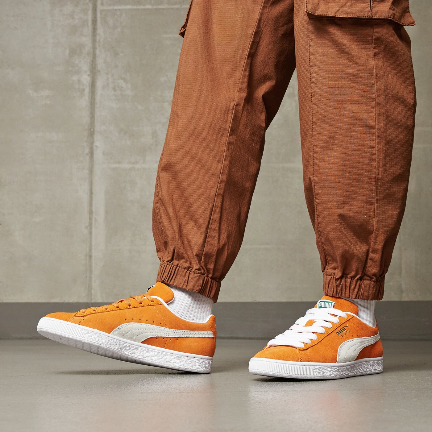 Мъжки маратонки PUMA SUEDE CLASSIC XXI 37491578 цвят оранжев