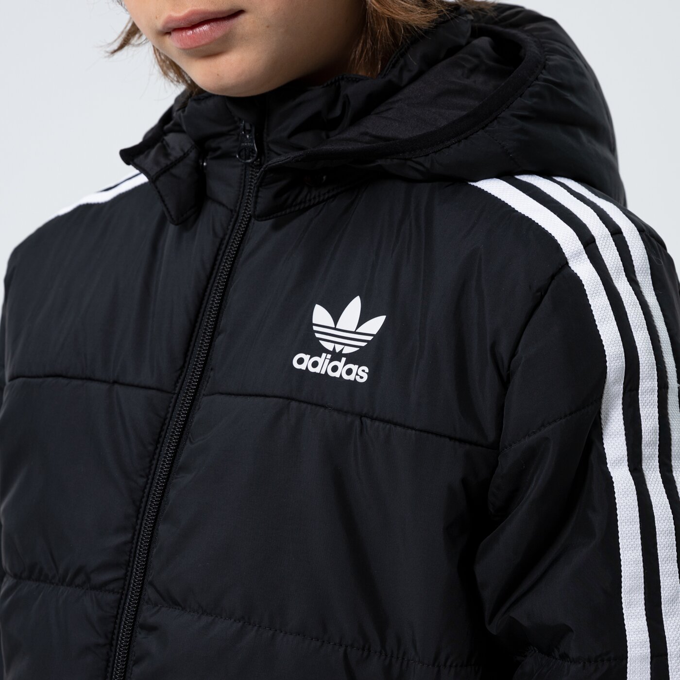 Детска преходно яке ADIDAS ЯКЕ ПУХЕН PADDED JACKET BOY h34564 цвят черен