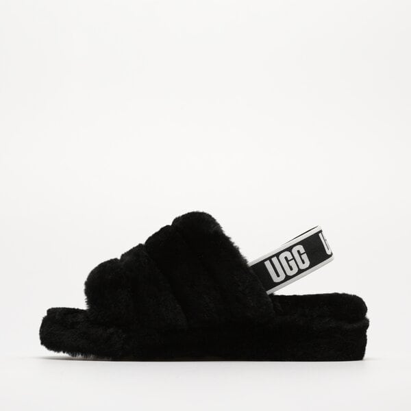 Дамски чехли и сандали UGG FLUFF YEAH 1095119-black цвят черен