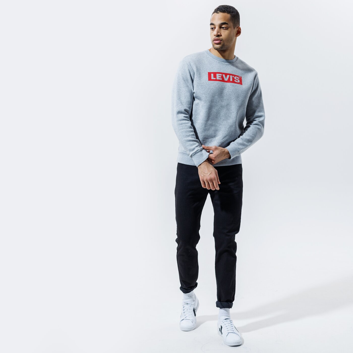 Мъжки суичър LEVI'S СУИТЧЪР T3 GRAPHIC CREW 38796-0028 цвят сив