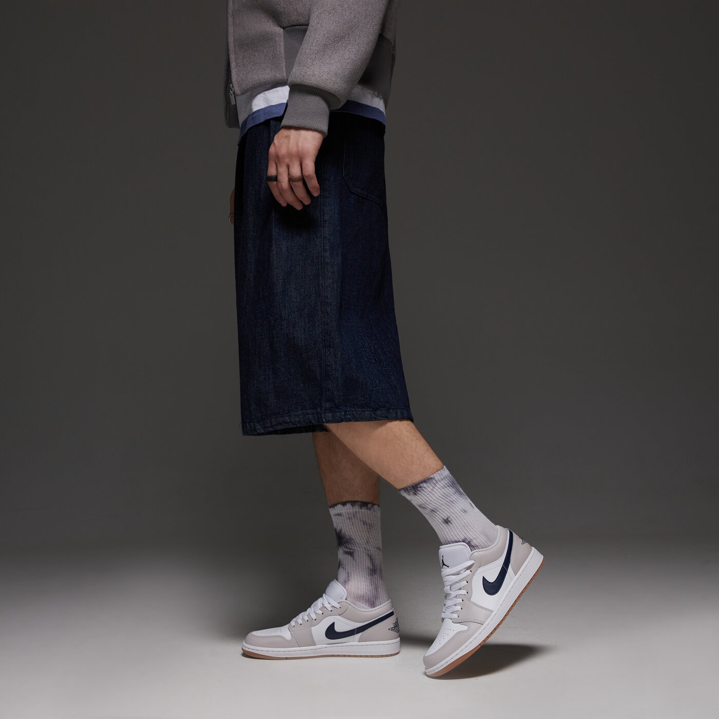 Мъжки маратонки AIR JORDAN 1 LOW  553558-146 цвят бял