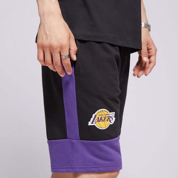 Мъжки къси панталони NEW ERA ШОРТИ NBA COLOUR BLOCK SHORT LAKERS LOS ANGELES LAKE 60416375 цвят черен