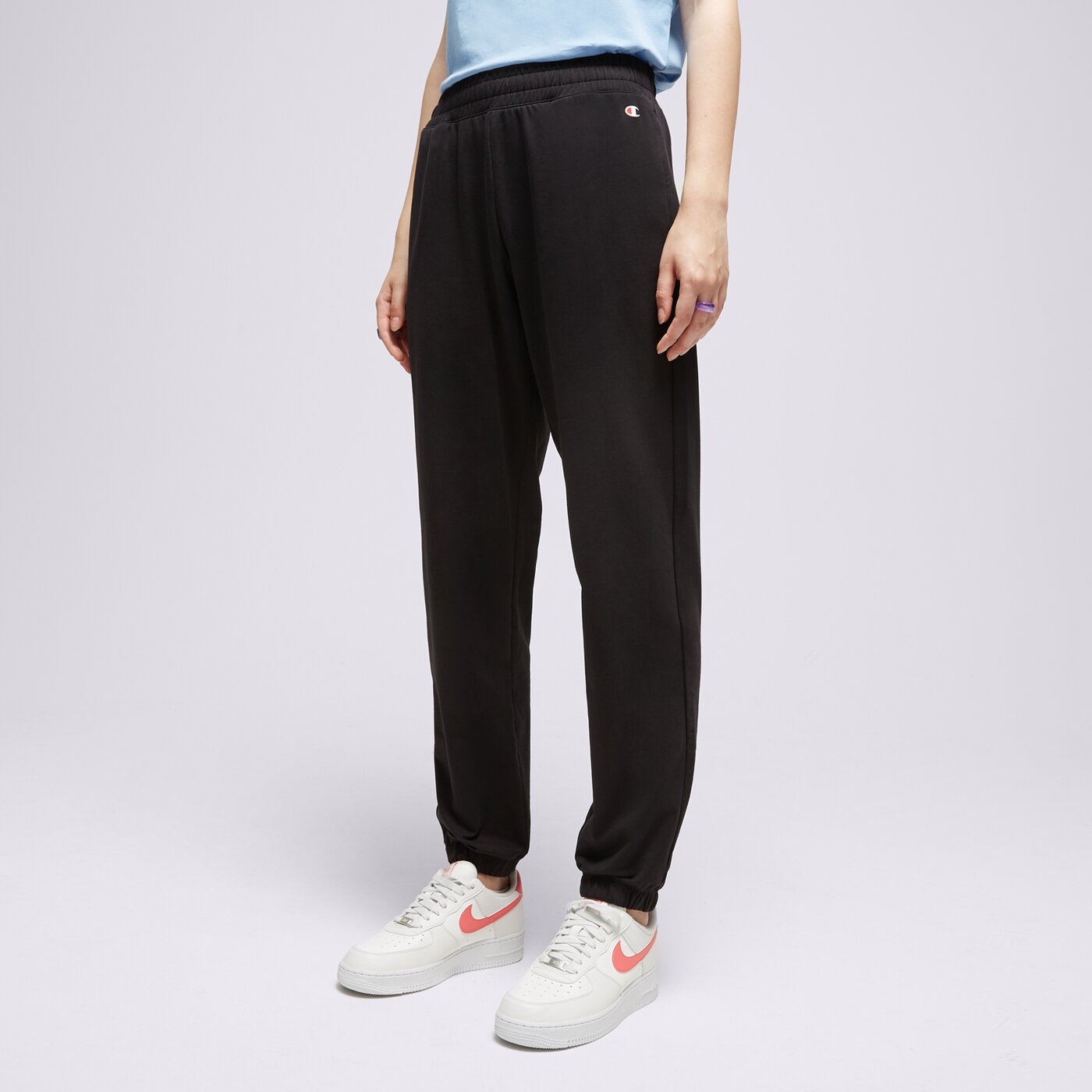 Дамски панталони CHAMPION ПАНТАЛОНИ ELASTIC CUFF PANTS 114874kk001 цвят черен