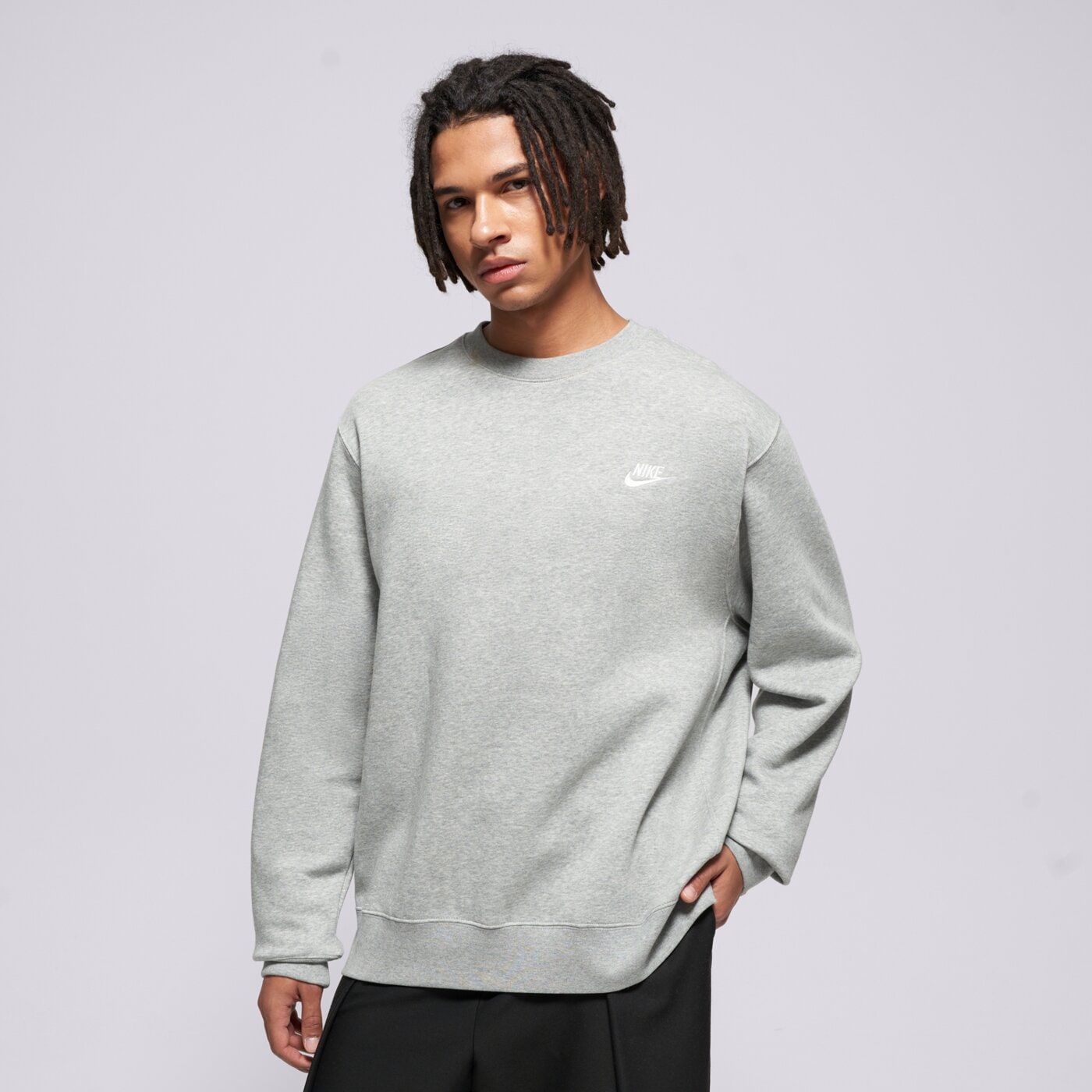 Мъжки суичър NIKE СУИТЧЪР SPORTSWEAR CLUB FLEECE bv2662-063 цвят сив