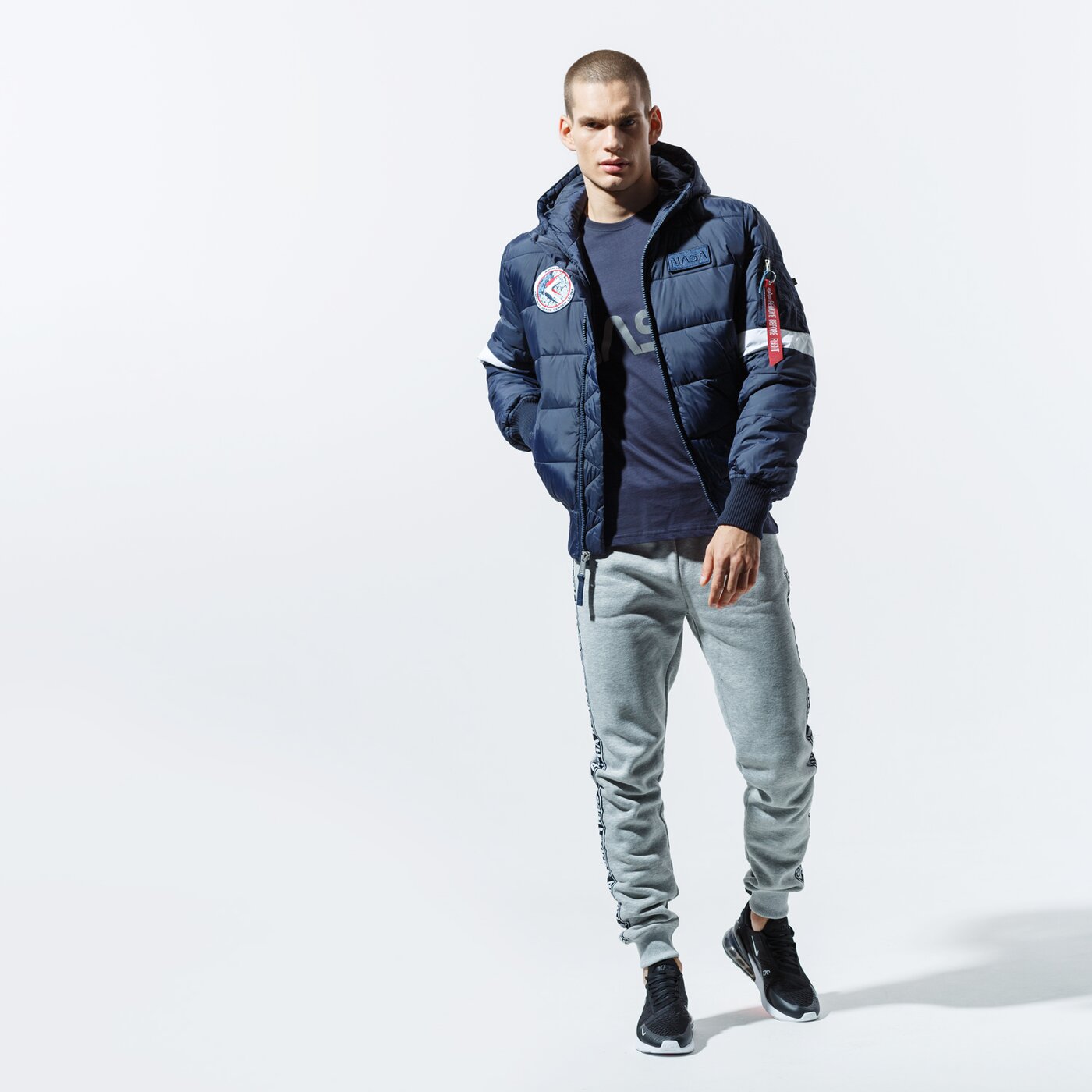 Мъжки панталони ALPHA INDUSTRIES ПАНТАЛОНИ AI TAPE JOGGER 19837317 цвят сив