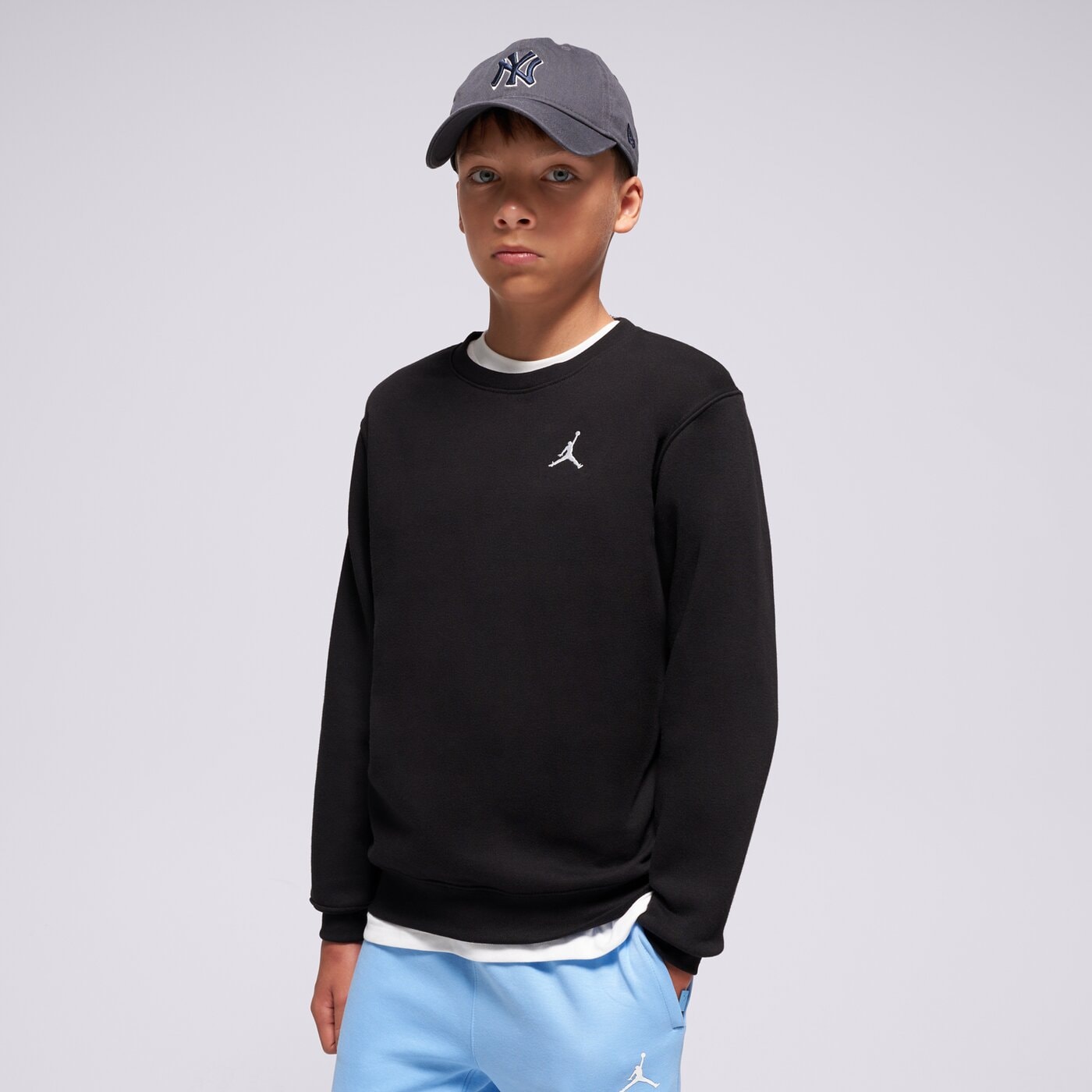 Детски суичър JORDAN СУИТЧЪР JDN MJ BRKLN FLC CREW BOY 95f114-023 цвят черен